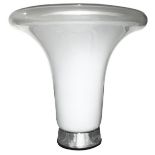 Vistosi, designed by Gino Vistosi, a comare model, 1970s. Table lamp in white and transparent glass.