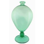 Venini, Veronese model, vase, year 92 ', transparent green color.