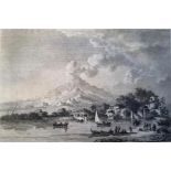 Etching depicting Vue de l'Etna. Taken from Voyage Pittoresque Ou Description des Royaumes de Naples