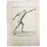 Print from half of the 1700s depicting "the gladiator inspiration, fifth different view in the back"