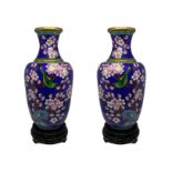 Pair of Chinese Cloisonnè vases. H 34 cm