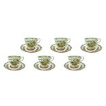 Coffee set consisting of n. 6 cups in porcelain, Royal Albert, Bone China. England, Chelsea Bird, Re