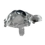 Crystal sculpture. Depicting turtle. H cm 8. Length 19.