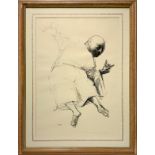 Domenico Tudisco , Drawing, ink depicting Karateka. 1974, Signed on the bottom left