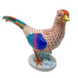 Policroma porcelain sculpture depicting pheasant. Based on Brand Herend Hvngary Hand Painted. H cm 1