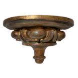 Wall shelf in golden wood, late 19th century.