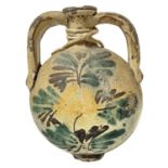 Caltagirone majolica flask