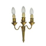 N. 1 Wall applique in golden brass, empire style