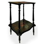 Chinoiserie black lacquered coffee table, Late 19th century