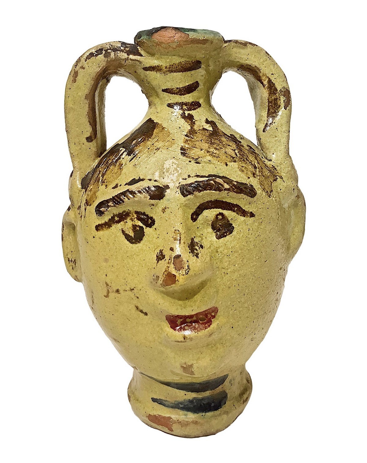 Small jar of Caltagirone of anthropomorphic figure, Early 20th century