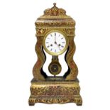Boulle pendulum table clock, nineteenth century