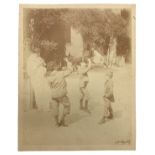 D'Agata, Gaetano (1883-1949) - Little boys dancing with flute player