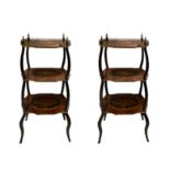 Pair of three-storey tables, nineteenth century