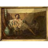 de Moulignon, Leopold (Francia 1821-Francia 1897) - Woman on sofa in oriental clothing