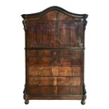 Chiffonier in rosewood, lower body composed of five drawers, Mid 19th century