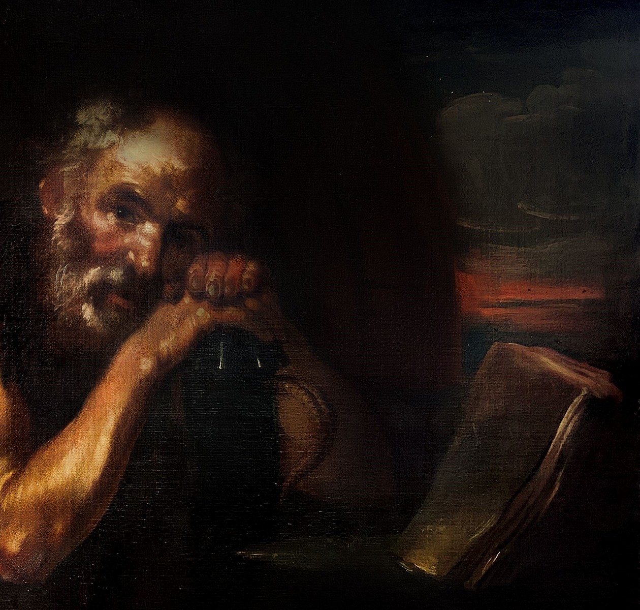 Monsù Bernardo Bernardo Keilhau (attribuito a) (Helsingborg 1624-Roma 1681) - Diogenes with lanter - Image 3 of 3