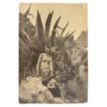 Von Gloeden, Wilhelm (Wismar 1856-Taormina 1931) - Half-naked woman and agave, c 1910