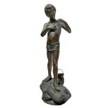 Sculpture depicting a young fisherman, Early 20th century
