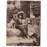 Von Gloeden, Wilhelm (Wismar 1856-Taormina 1931) - Sicilian children with dog