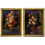 Flemish painter of the 17th century. Pair of still lifes of flowers. 47.5x35.5, oil on canvas