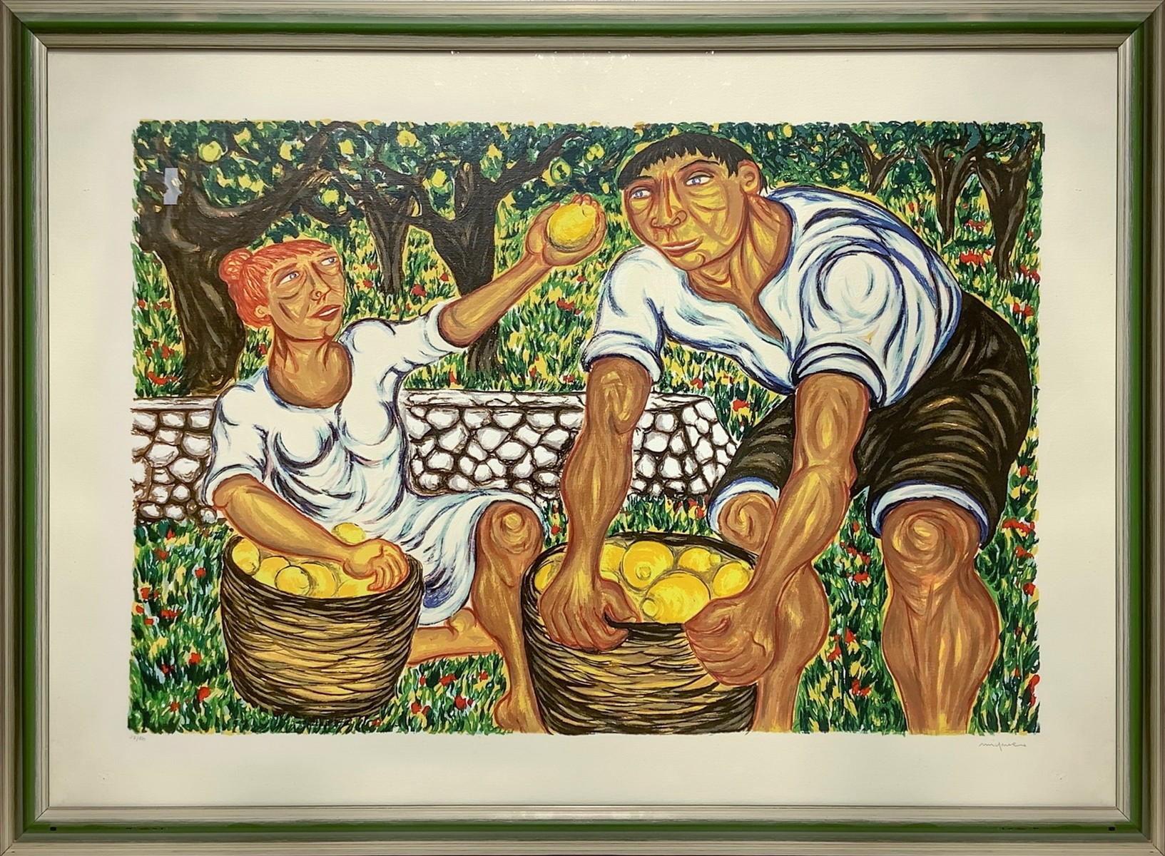 Migneco, Giuseppe (Messina 1903-Milano 1997) - Picker of lemons, 20th century