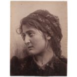 Von Gloeden, Wilhelm (Wismar 1856-Taormina 1931) - Young Sicilian woman with handkerchief on her
