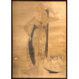 Costume preparatory sketch of the "Norma" (opera), 1920/30