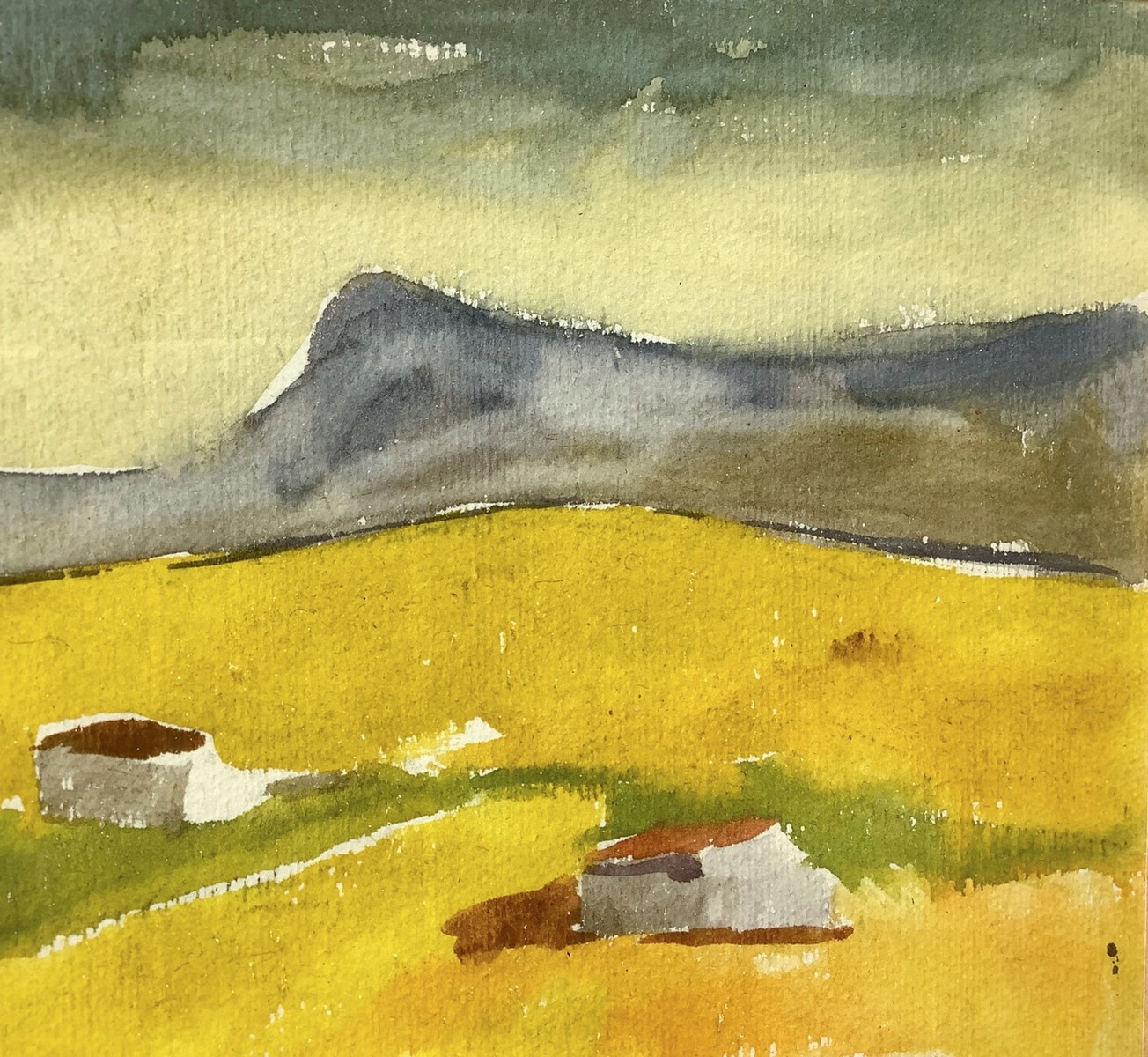 Alicò, Giovanni (Catania 1906-Milano 1971) - Plain landscape with houses - Bild 4 aus 4