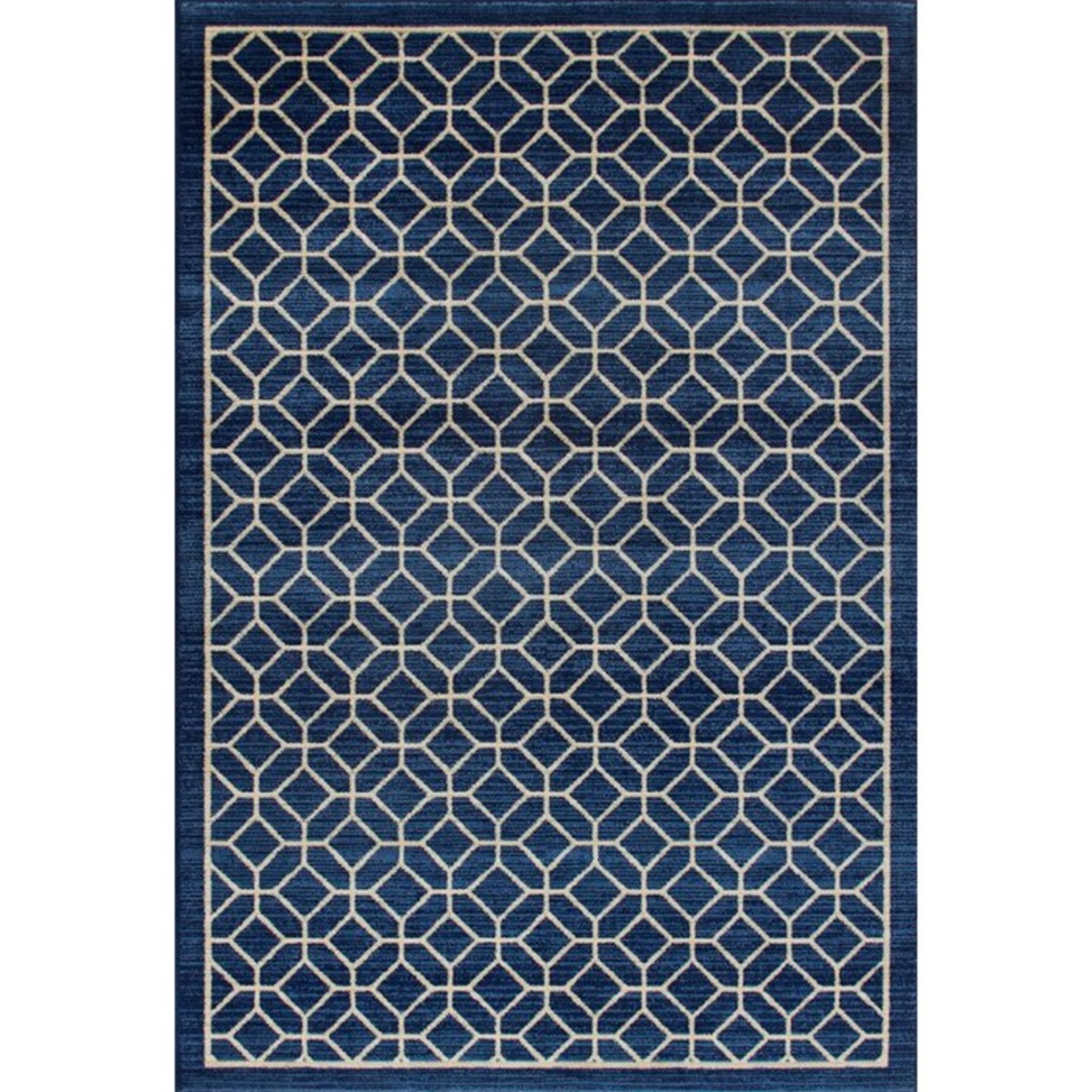 Longweave,Winner Blue/Beige Rug 160 CM X 235CM RRP -£74.69 (12092/17 -LOWV2695)