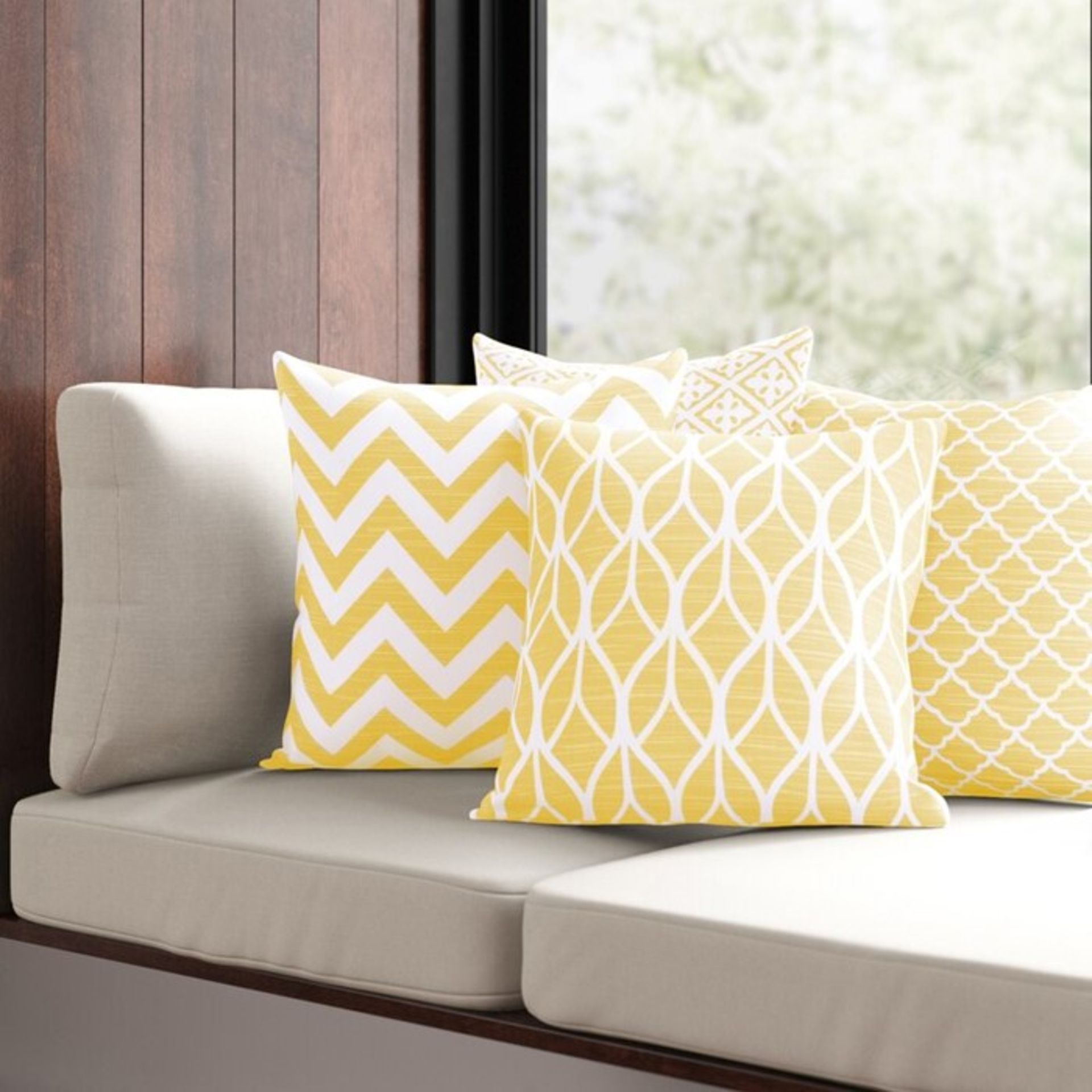 Mercury Row, Martina Cotton Cushion Cover Colour: Yellow (SET OF 4) (PENO1034.39633356 - HLS1 -