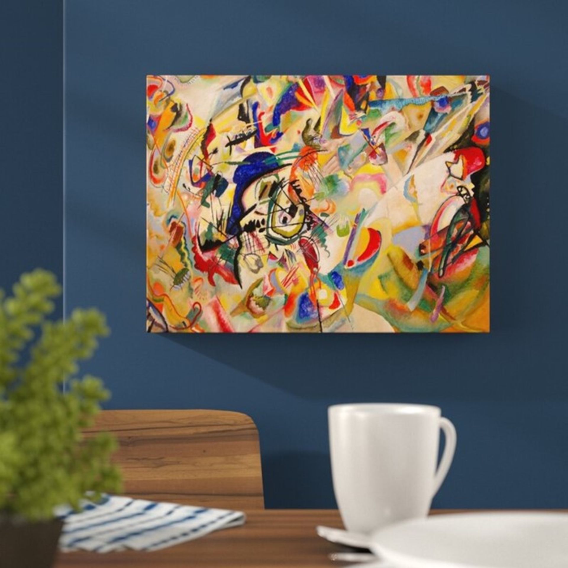 Hokku Designs,Composition 7 by Wassily Kandinsky Painting Print on Wrapped Canvas RRP -£25.82 (