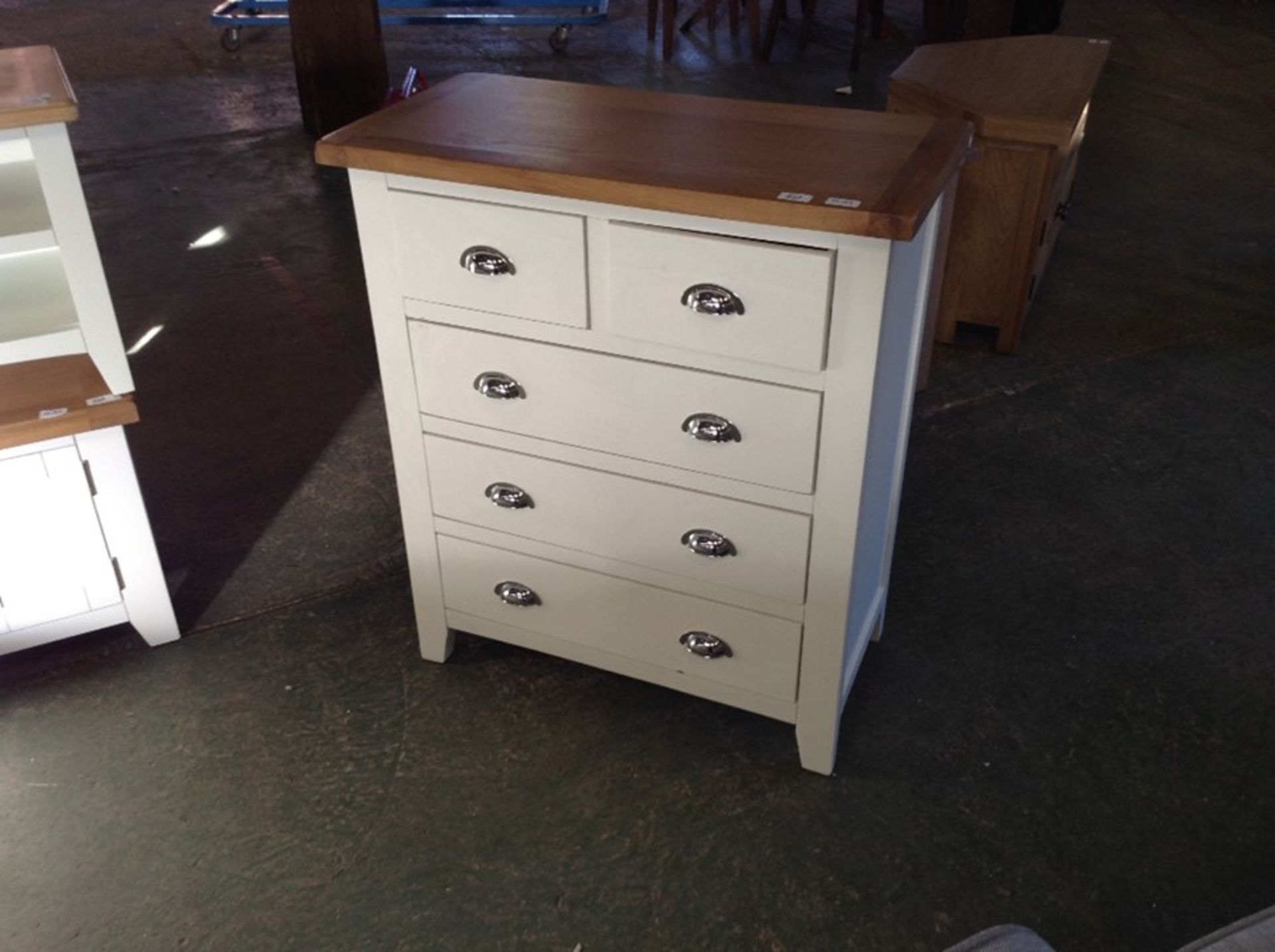 Chester White Painted Oak 2 Over 3 Chest(H41NC-2O3