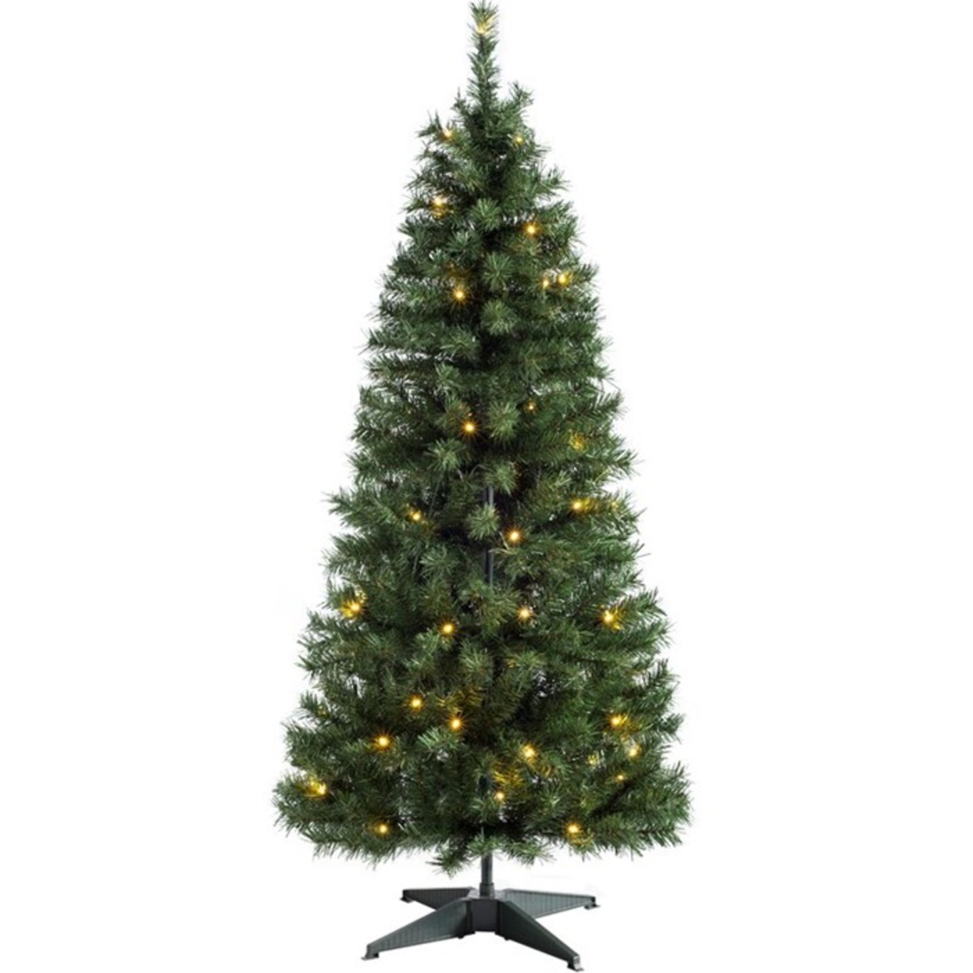 The Seasonal Aisle,5ft Green Fir Artificial Christmas Tree with 50 Clear and White Lights RRP -£58.