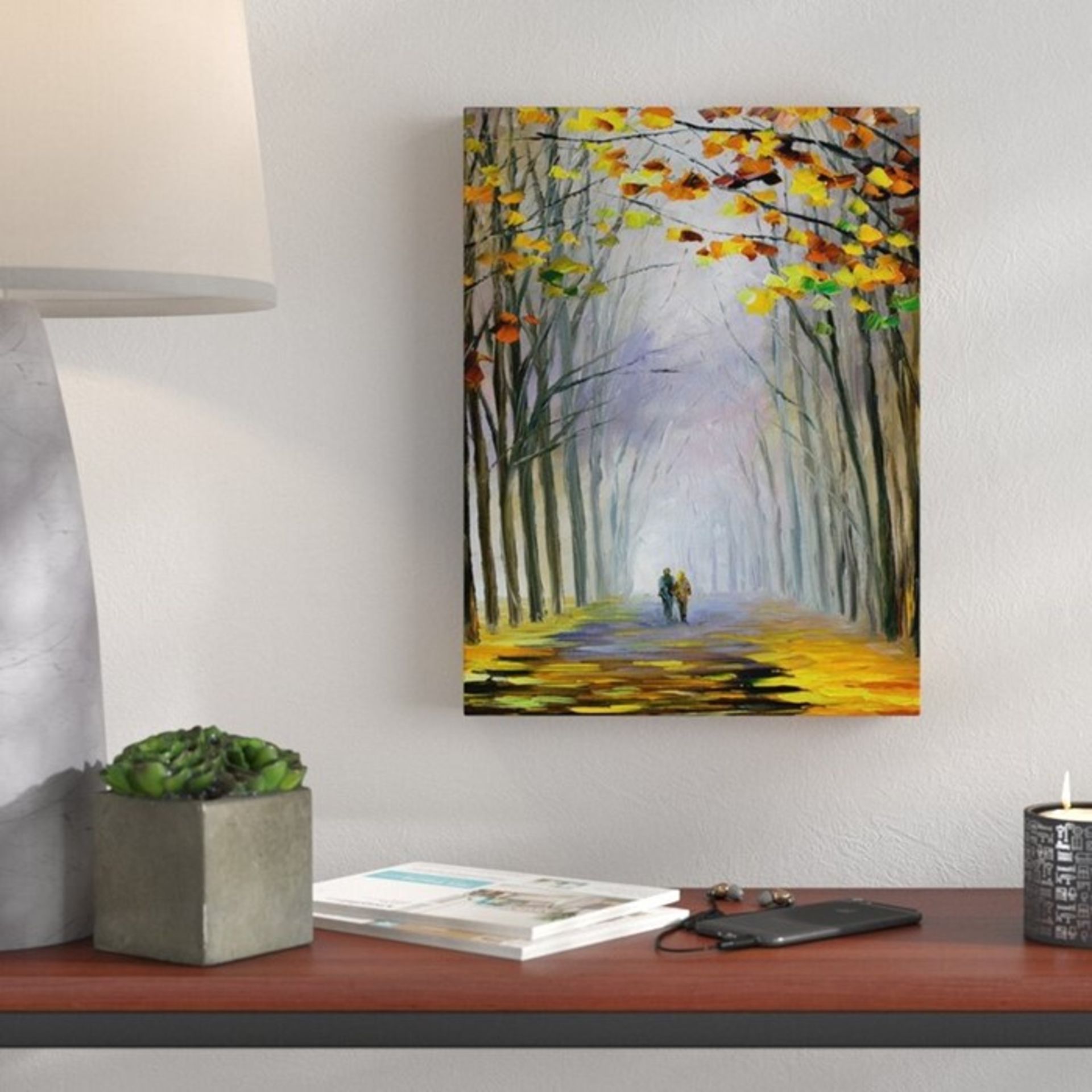 Hokku Designs,Walk in the Park Painting Print on Wrapped CanvasRRP -£29.99 (15266/27 -HOKU5567)