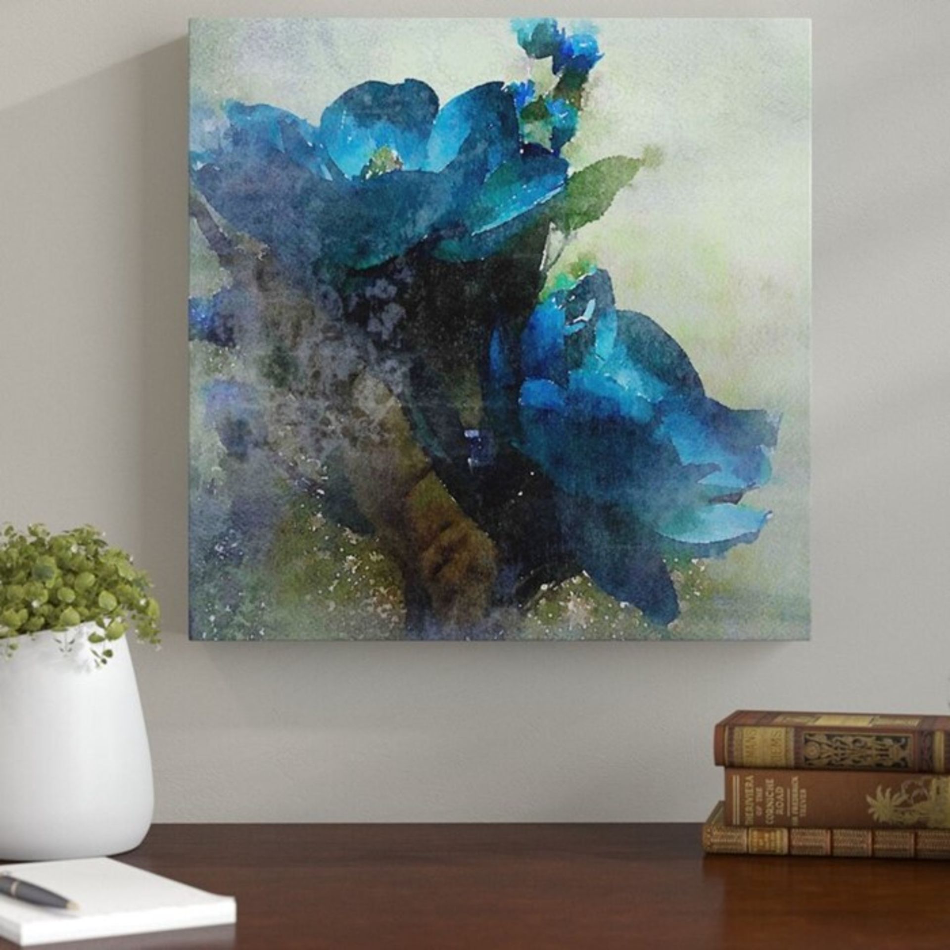 Marmont Hill,'Spring Blue Flowers' by Irena Orlov Painting Print on Wrapped Canvas RRP -£163.99 (