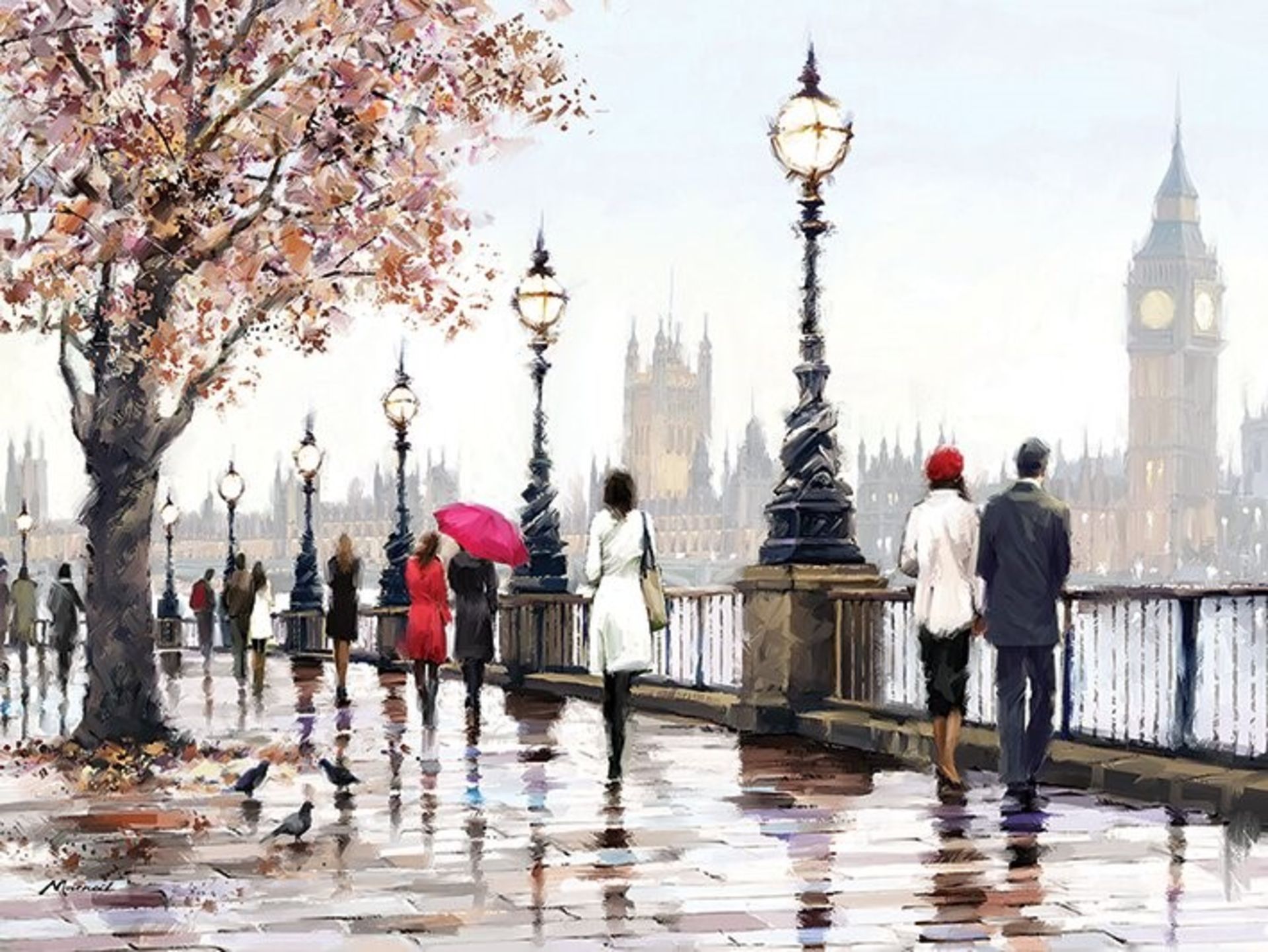 East Urban Home,'Thames View' Print on Canvas RRP -£22.99 (14610/12 -CACA6624)