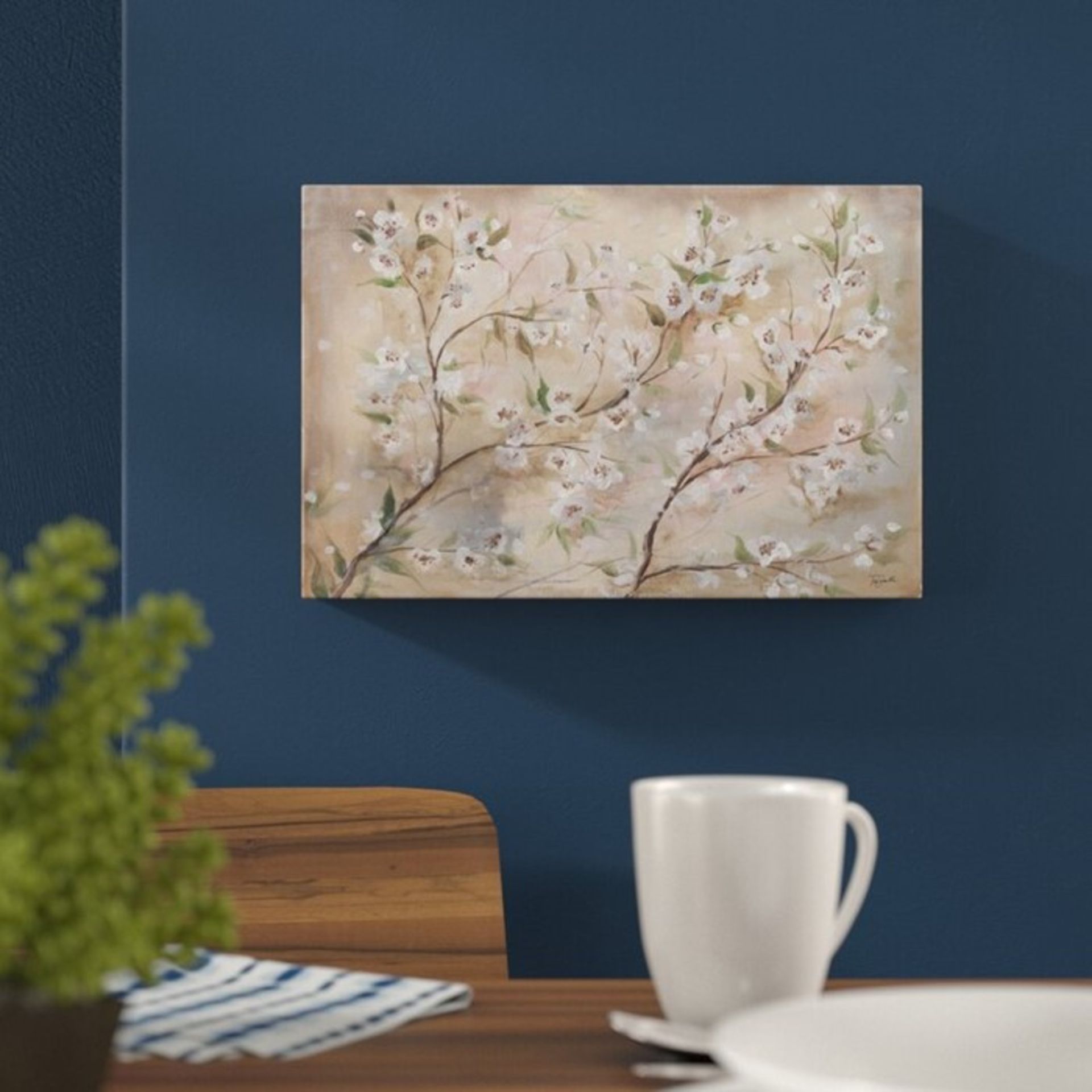 Jaxson Rea,'Cherry Blossoms III' by Tre Sorelle Studios Watercolour Painting Print on Wrapped Canvas