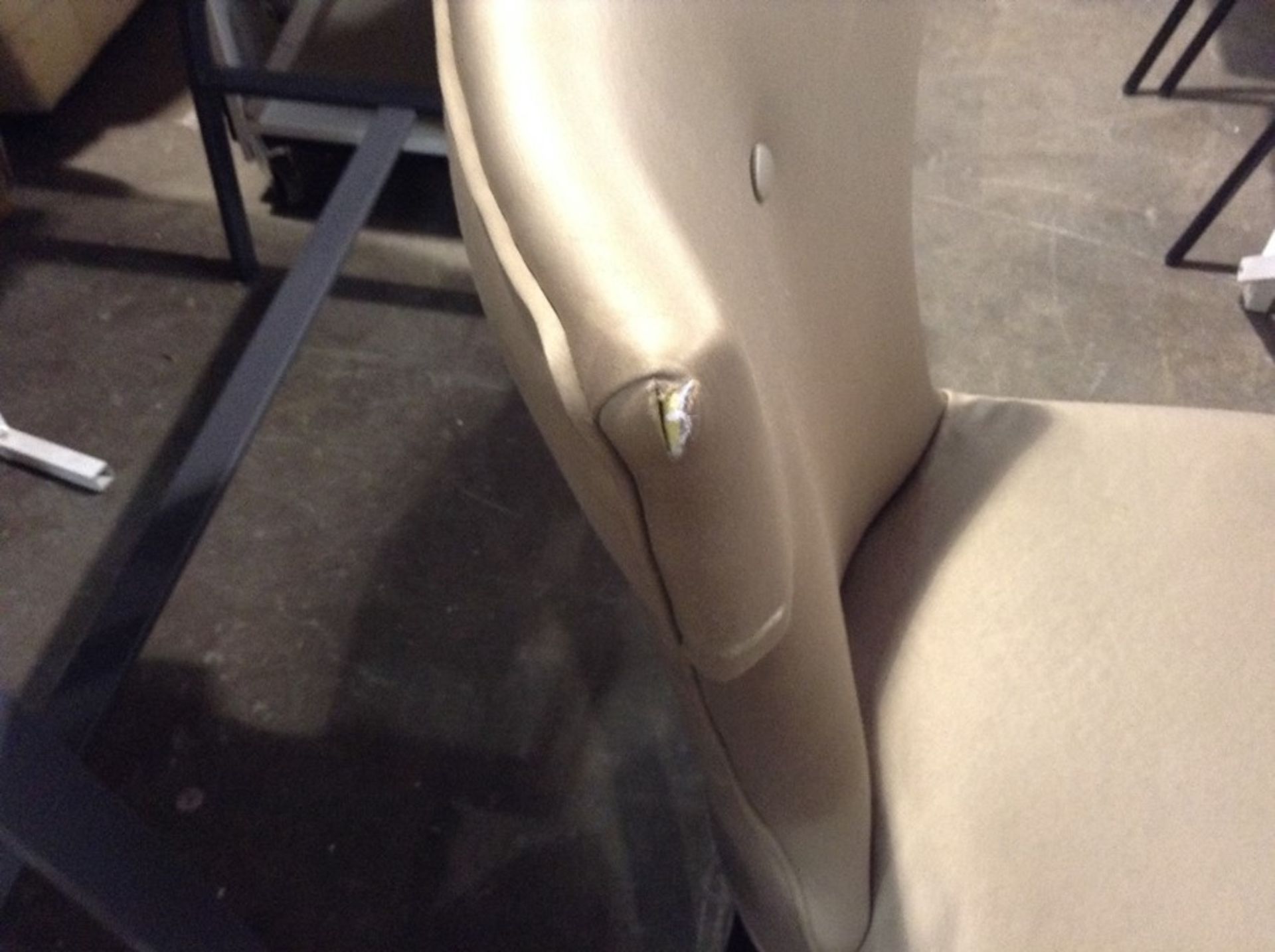 BEIGE DINING CHAIR (RIPPED) - Image 2 of 2