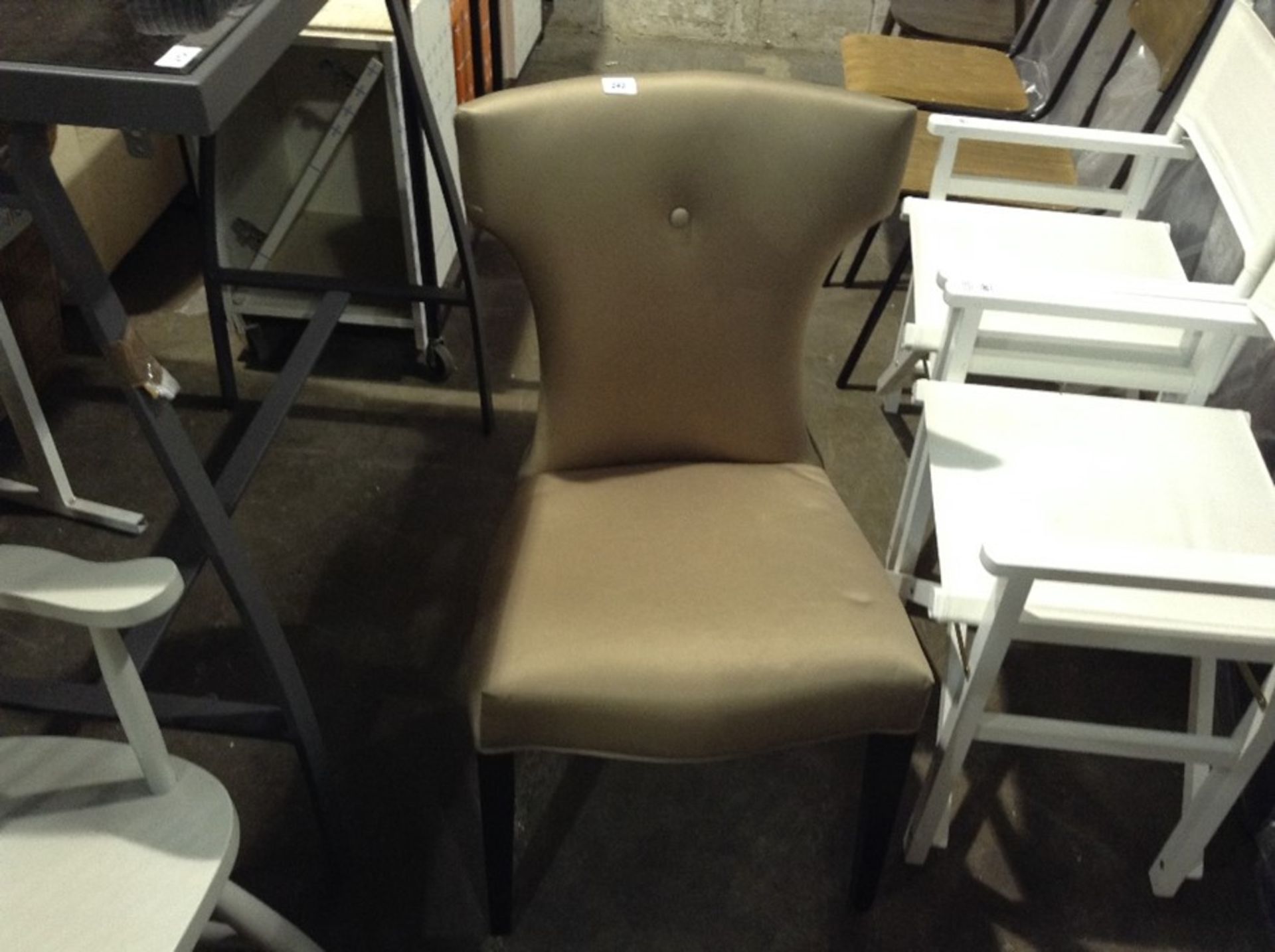 BEIGE DINING CHAIR (RIPPED)