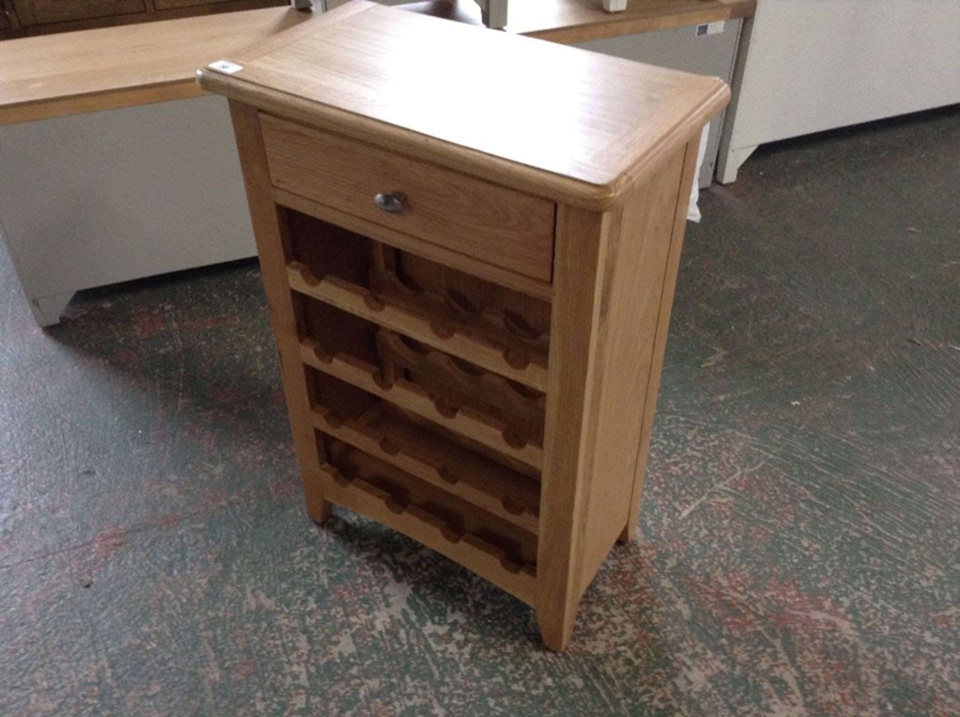 Gloucester Oak Wine Cabinet (DAMAGED) (I59 -GAO-WC)