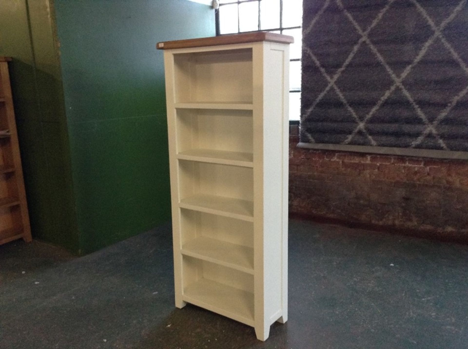 Hampshire WHITE Painted Oak Large Bookcase (I42 -WXF P27)