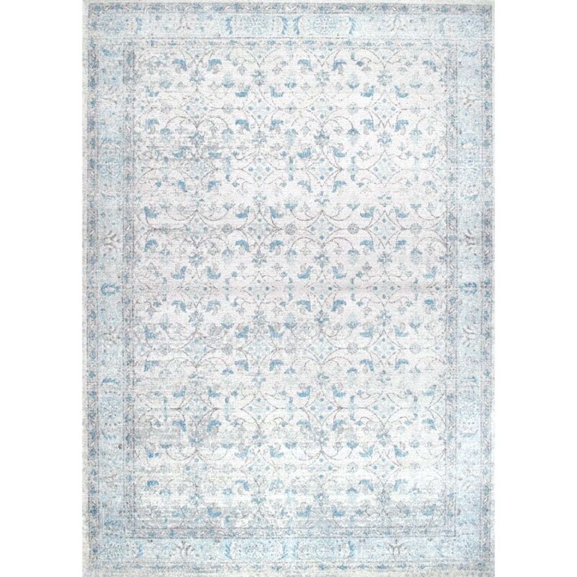 Latitude Vive,Pittwater Aqua/Grey Area Rug 4 ft x 6 ft RRP -£62.99 (10265/16 -BUNR1124)