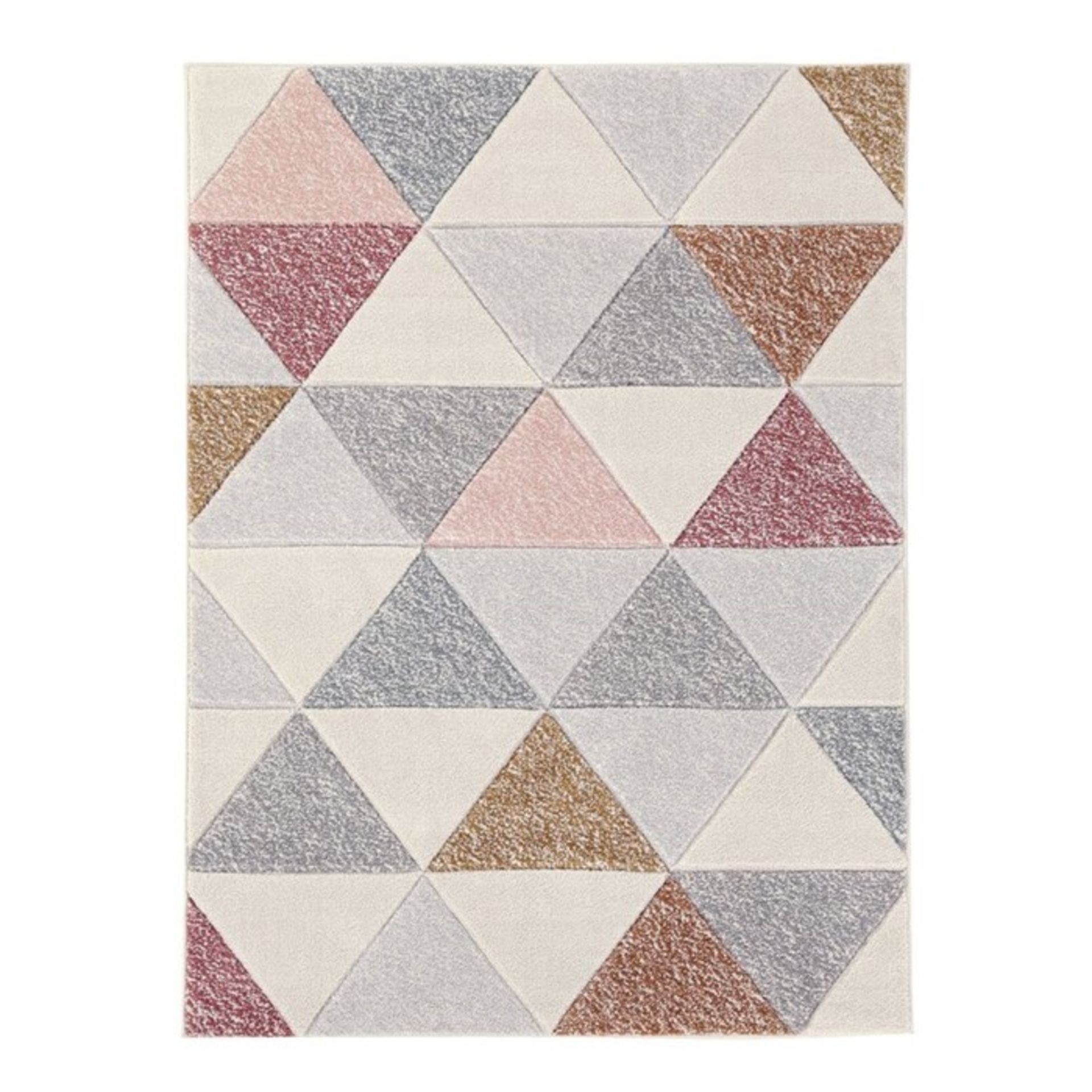 Norden Home,Ortwein Clark Cream/Grey Rug RRP -£42.99 (120x160cm) (9664/20 -NHME1254)