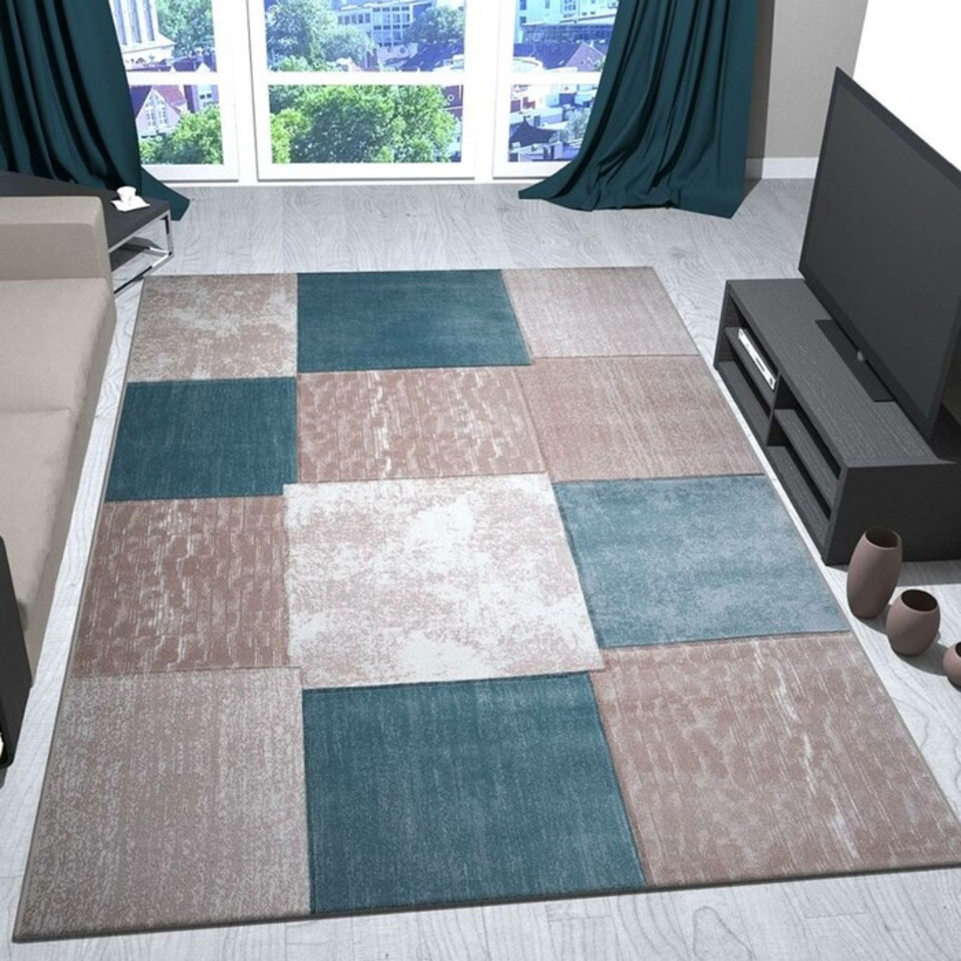 House Additions,Turquoise Area Rug120CM X 170 CM RRP -£66.99 (12092/39 -HSU12111)