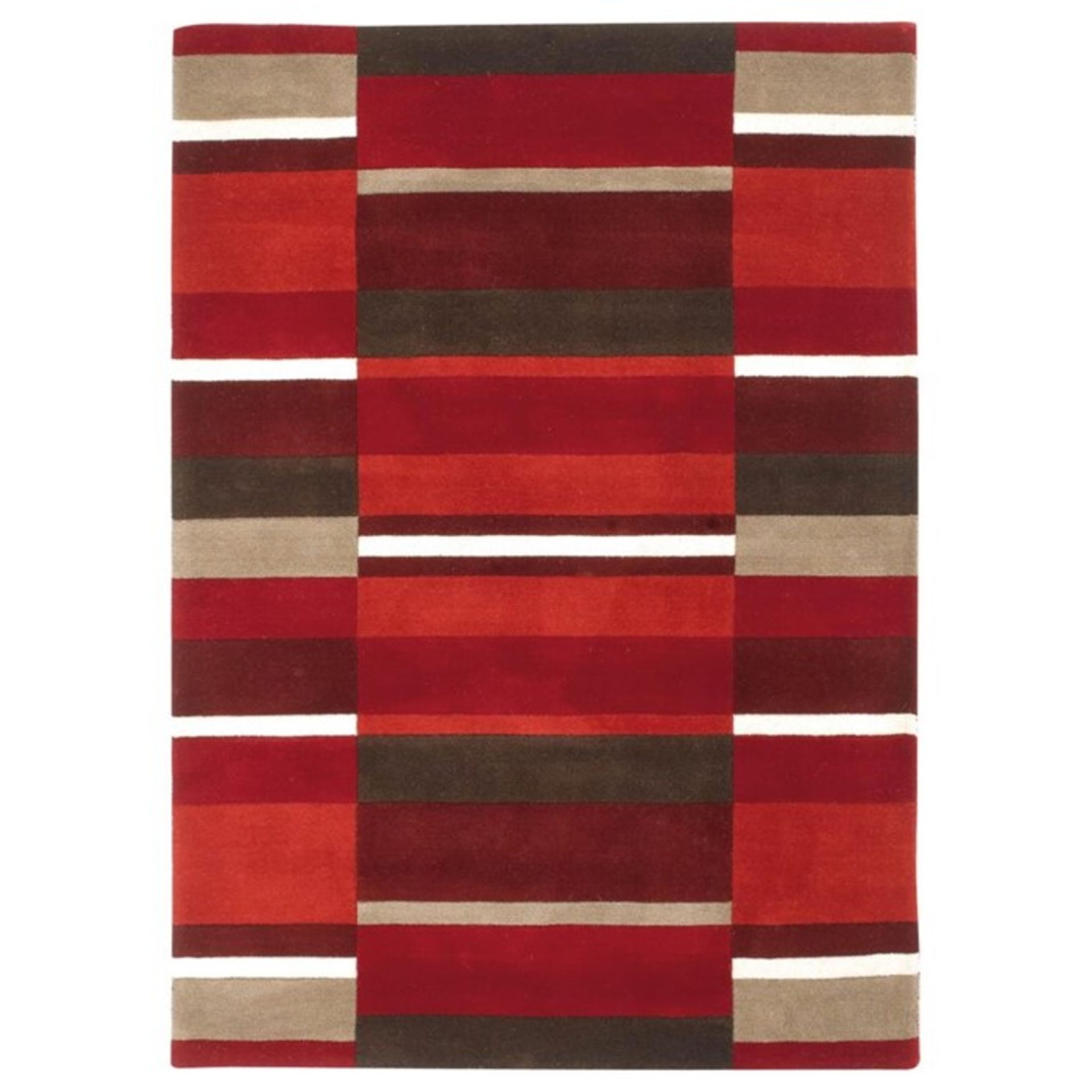 Metro Lane,Nellie Hand-Woven Wool Red Rug RRP -£119.99 (160x230cm)(11989/16 -LDRU1169)