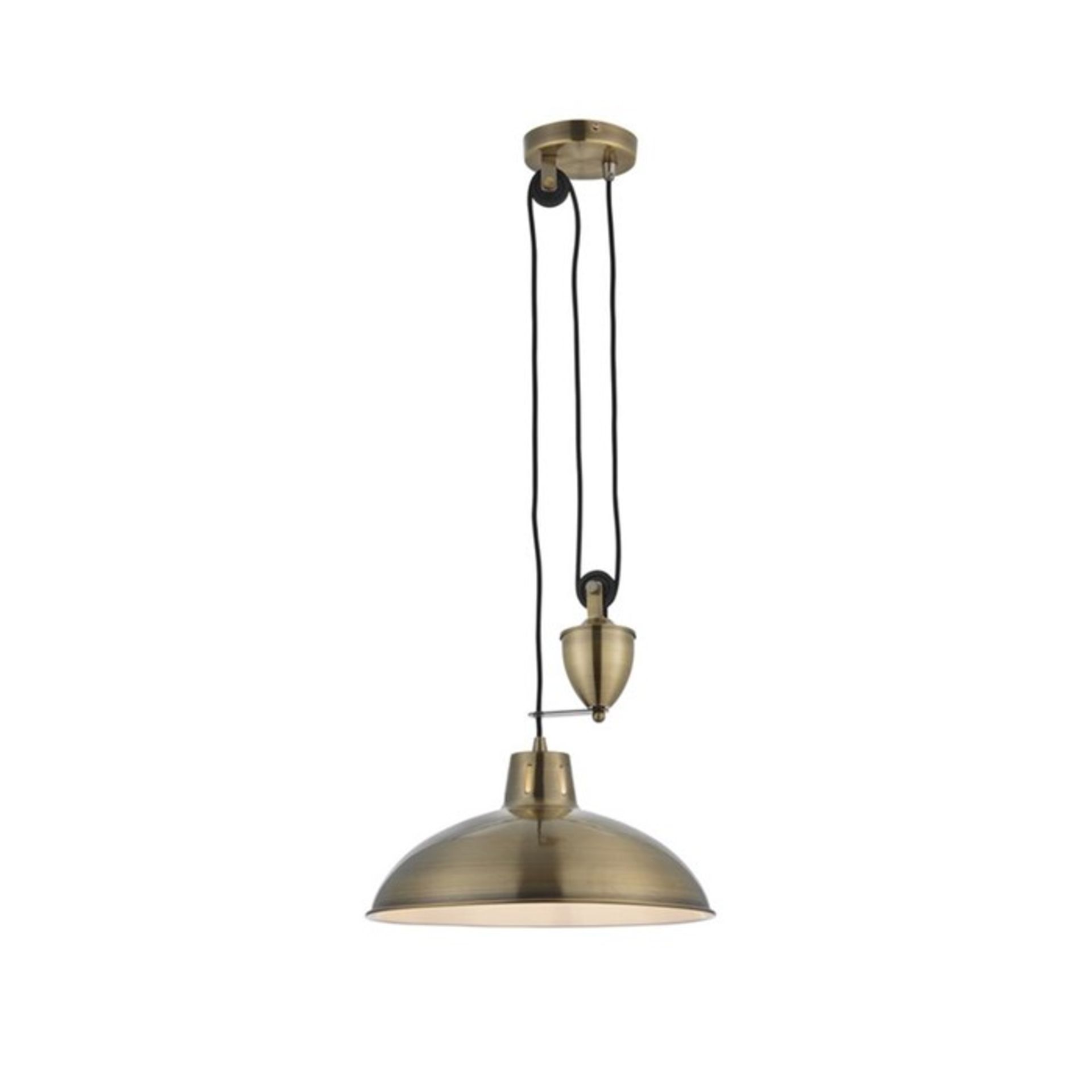 Mercury Row, Hermione 1-Light Dome Pendant (SATIN NICKLE) - RRP £81.99 (HOKG4385 - 13752/23) 4A