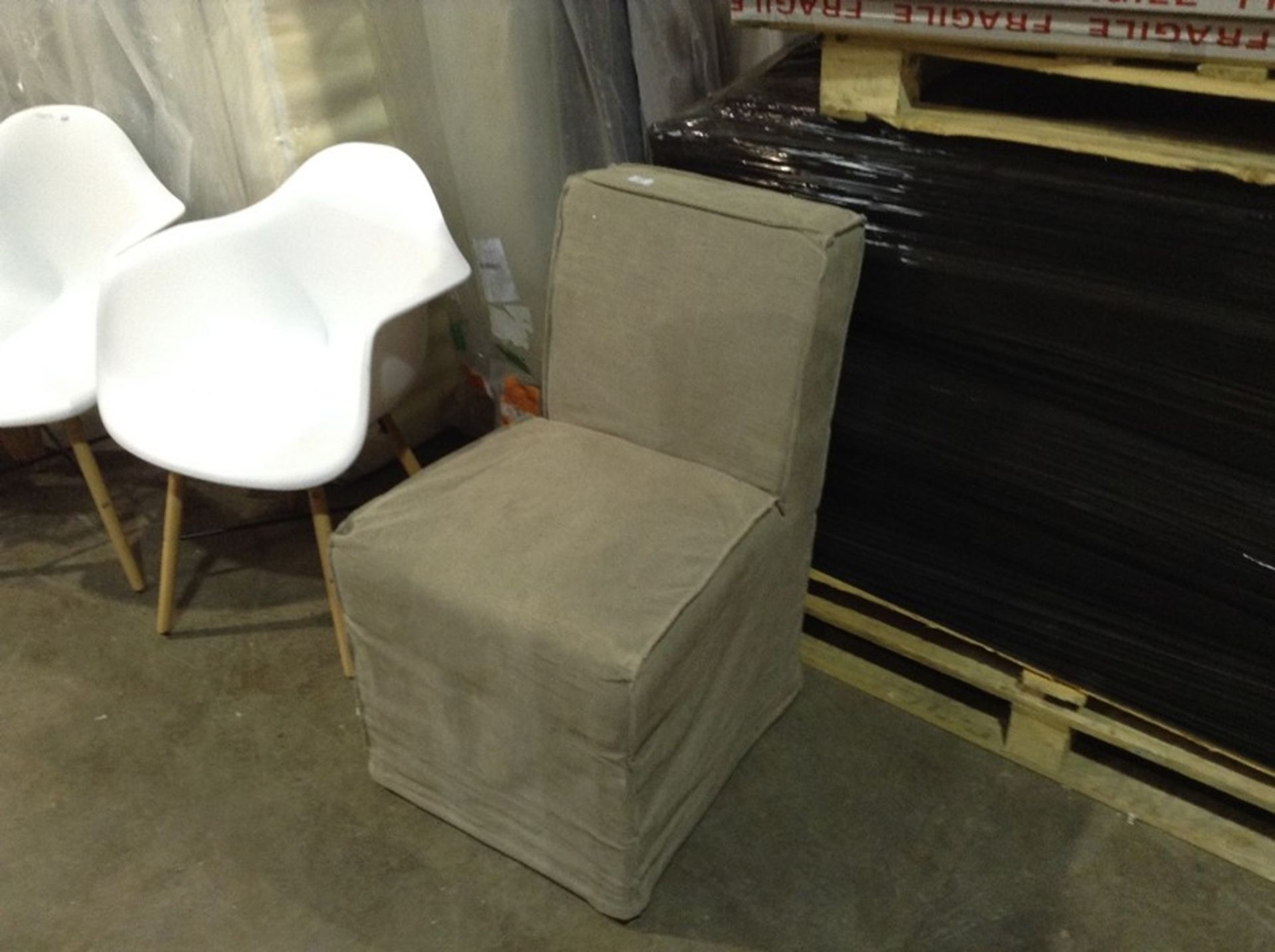 GREY LOOSE COVERED CHAIR