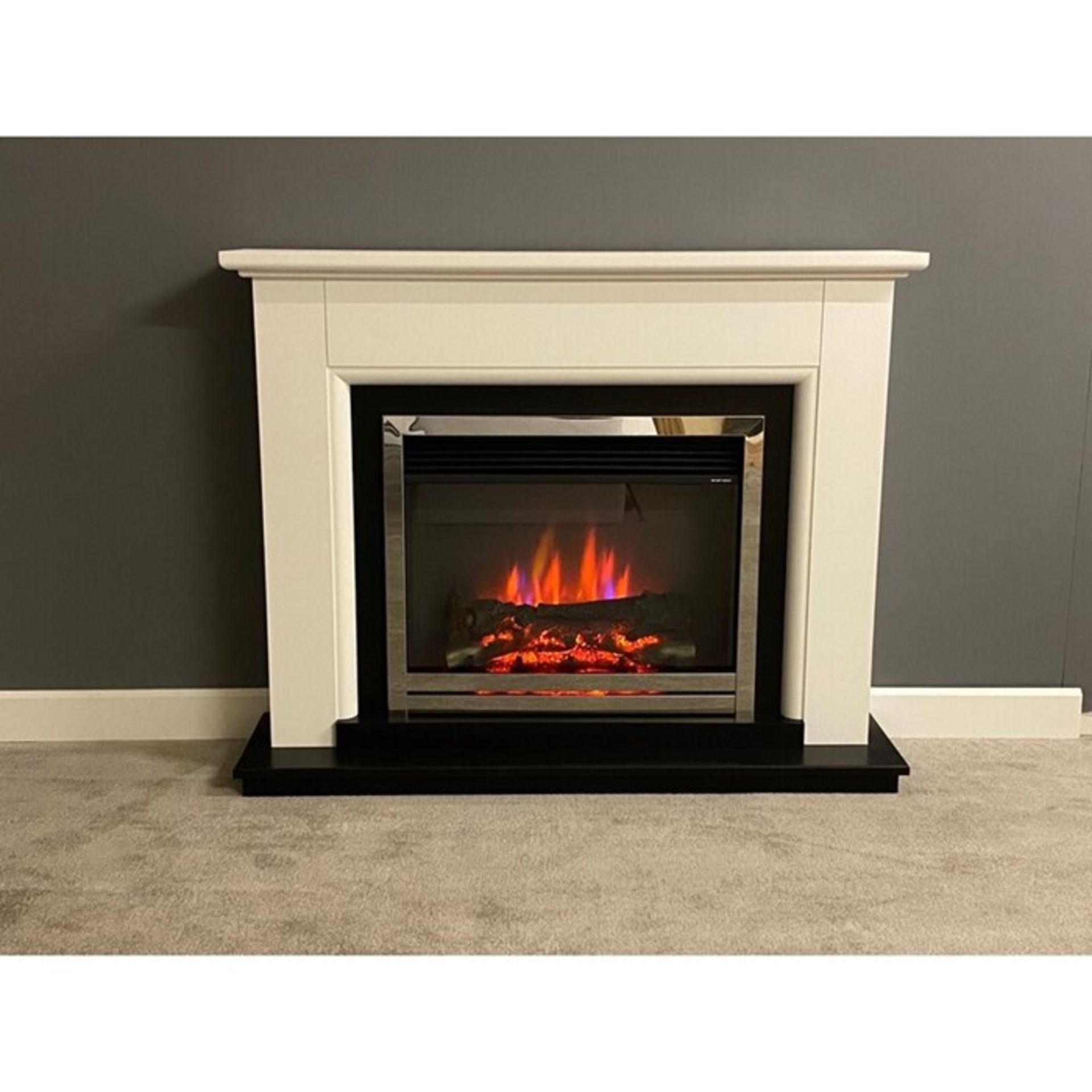 Suncrest,Talent Electric Fire Suite RRP -£519.99 (DAMAGE) (20705/4 -SCRU1042)(CAN NOT BE SHIPPED)