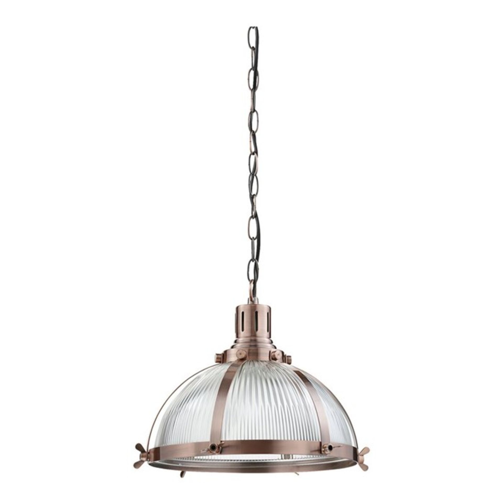 Dar Lighting, Debut 1-Light Dome Pendant (COPPER) - RRP £65.99 (DLI7359 - 10469/11) 7D