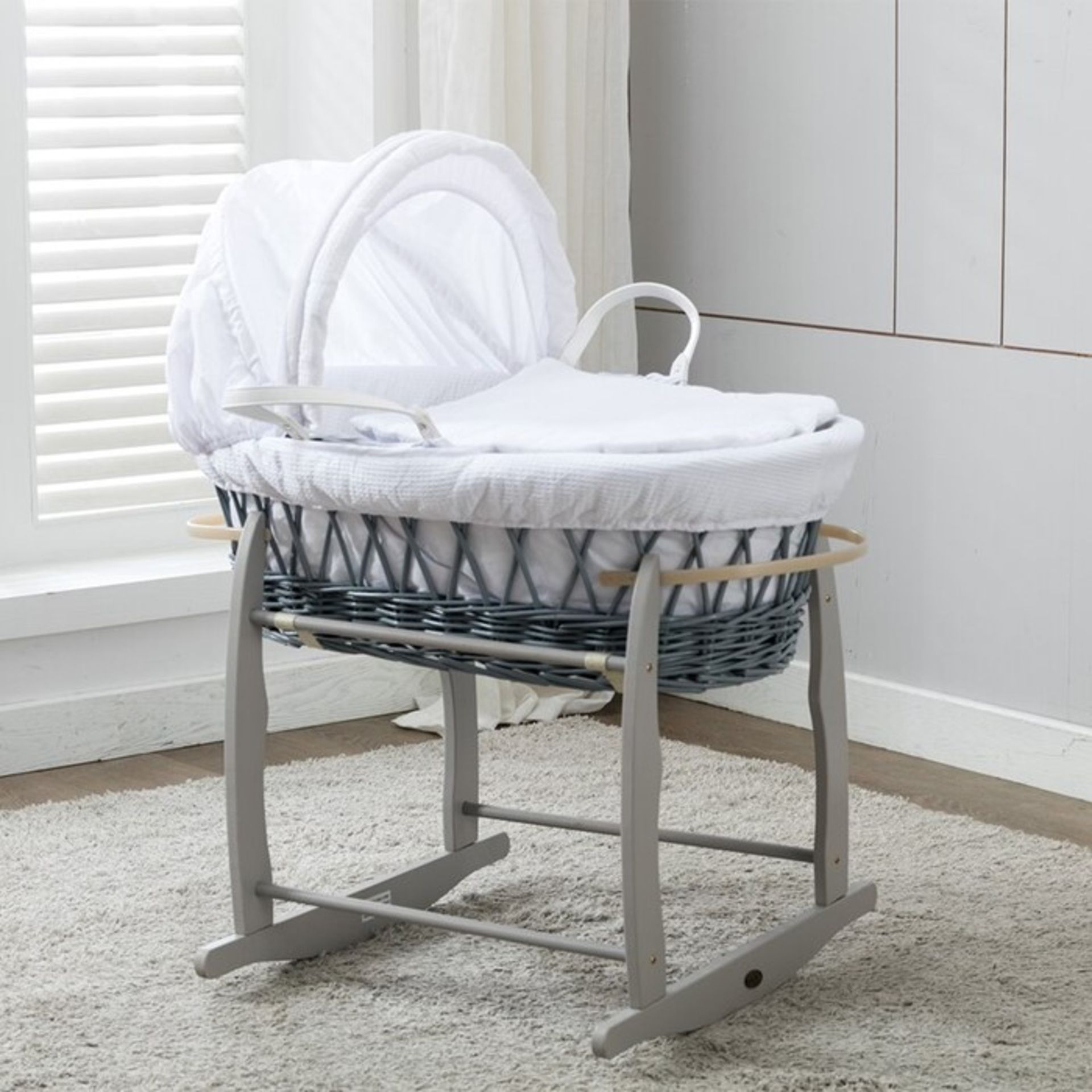 Harriet Bee, Giovanna Wicker Moses Basket - RRP £59.99 (MCTR1040 - 15435/5) 1D